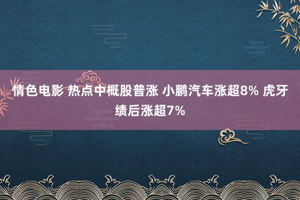 情色电影 热点中概股普涨 小鹏汽车涨超8% 虎牙绩后涨超7%