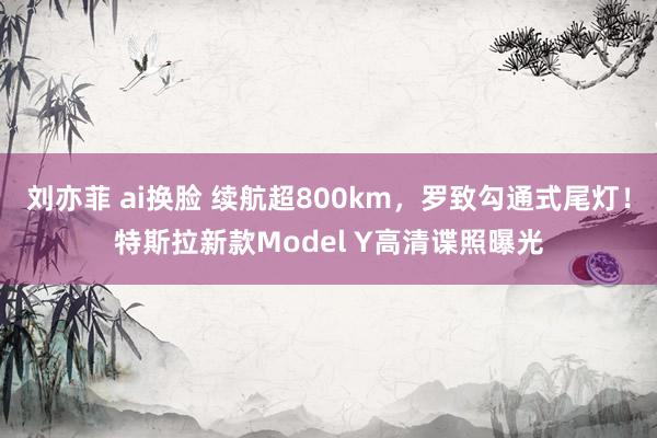 刘亦菲 ai换脸 续航超800km，罗致勾通式尾灯！特斯拉新款Model Y高清谍照曝光