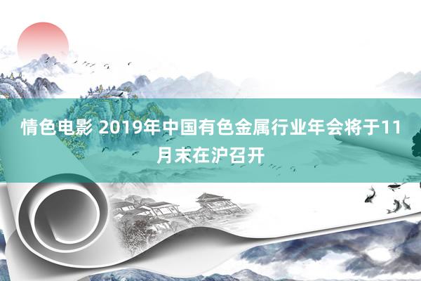 情色电影 2019年中国有色金属行业年会将于11月末在沪召开