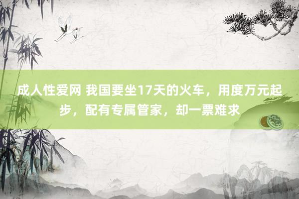 成人性爱网 我国要坐17天的火车，用度万元起步，配有专属管家，却一票难求