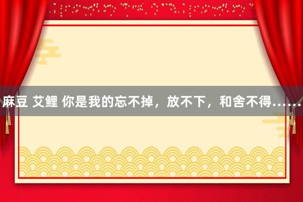 麻豆 艾鲤 你是我的忘不掉，放不下，和舍不得……