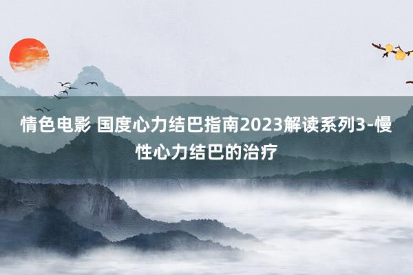 情色电影 国度心力结巴指南2023解读系列3-慢性心力结巴的治疗