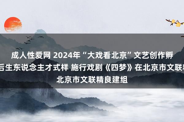 成人性爱网 2024年“大戏看北京”文艺创作孵化平台·后生东说念主才式样 施行戏剧《四梦》在北京市文联精良建组