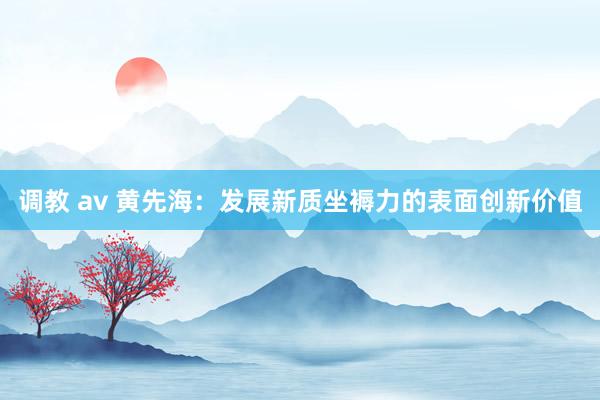 调教 av 黄先海：发展新质坐褥力的表面创新价值