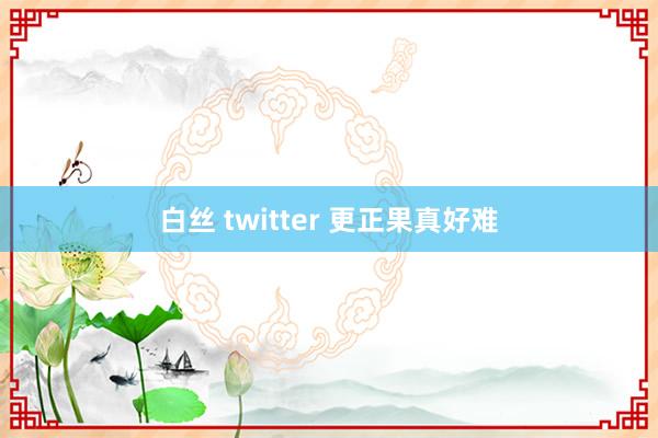 白丝 twitter 更正果真好难