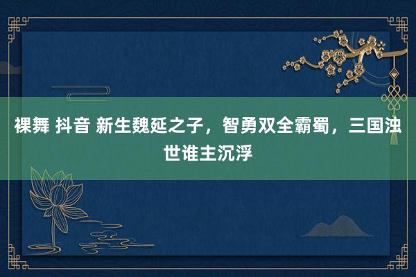 裸舞 抖音 新生魏延之子，智勇双全霸蜀，三国浊世谁主沉浮