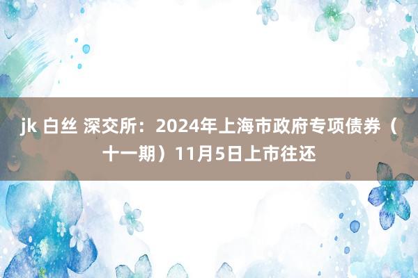 jk 白丝 深交所：2024年上海市政府专项债券（十一期）11月5日上市往还