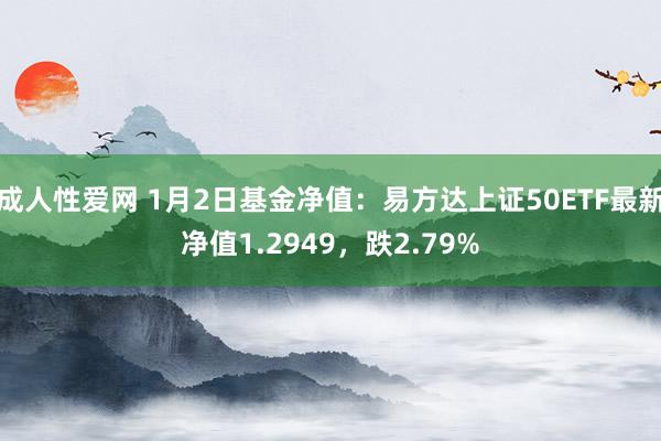 成人性爱网 1月2日基金净值：易方达上证50ETF最新净值1.2949，跌2.79%