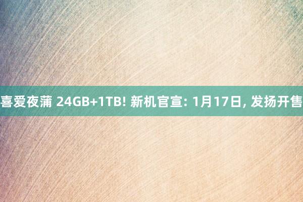 喜爱夜蒲 24GB+1TB! 新机官宣: 1月17日， 发扬开售