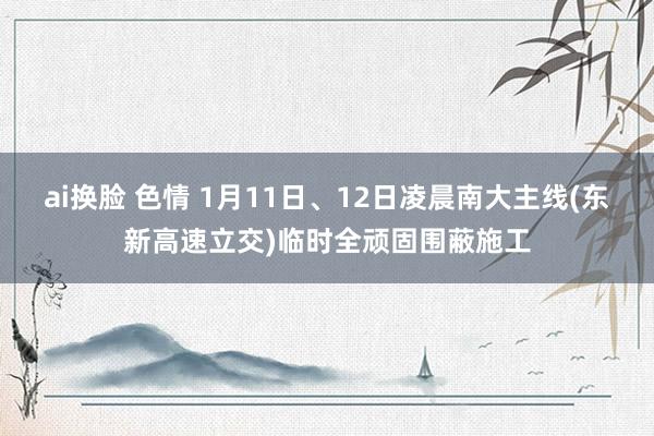 ai换脸 色情 1月11日、12日凌晨南大主线(东新高速立交)临时全顽固围蔽施工