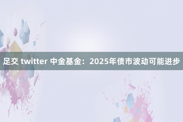 足交 twitter 中金基金：2025年债市波动可能进步