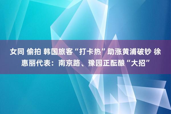 女同 偷拍 韩国旅客“打卡热”助涨黄浦破钞 徐惠丽代表：南京路、豫园正酝酿“大招”